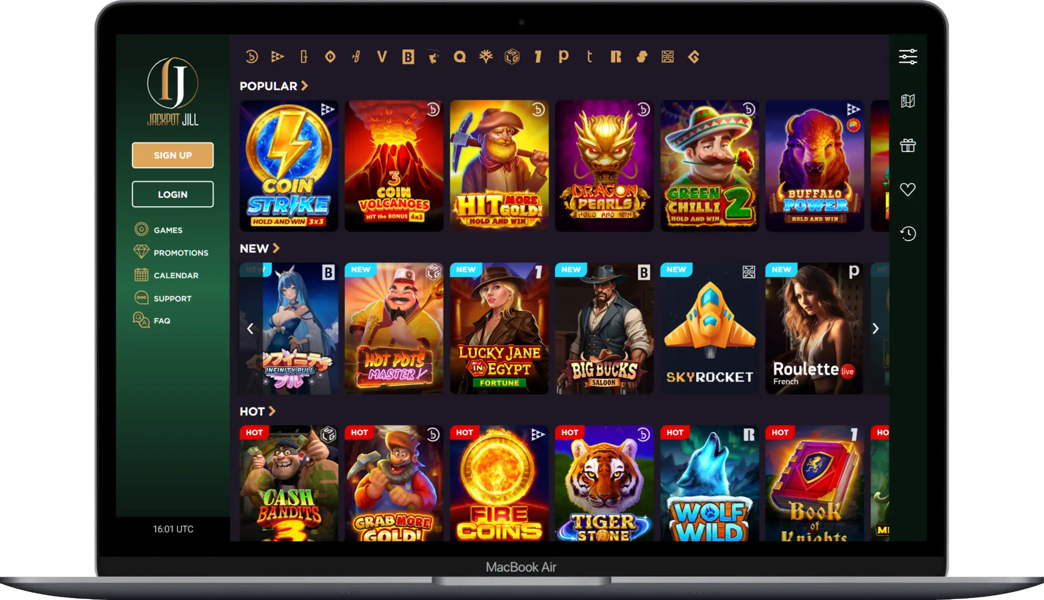 Games at Jackpot Jill Jackpot Jill Casino Games