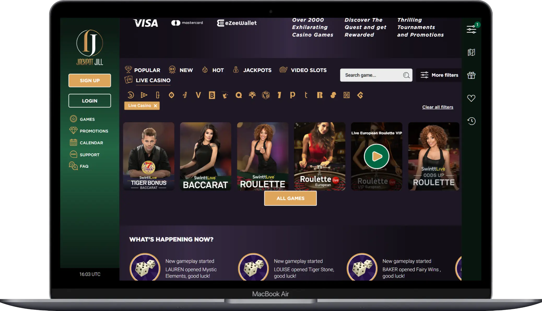 Live Games at Jackpot Jill Jackpot Jill Live Casino Games