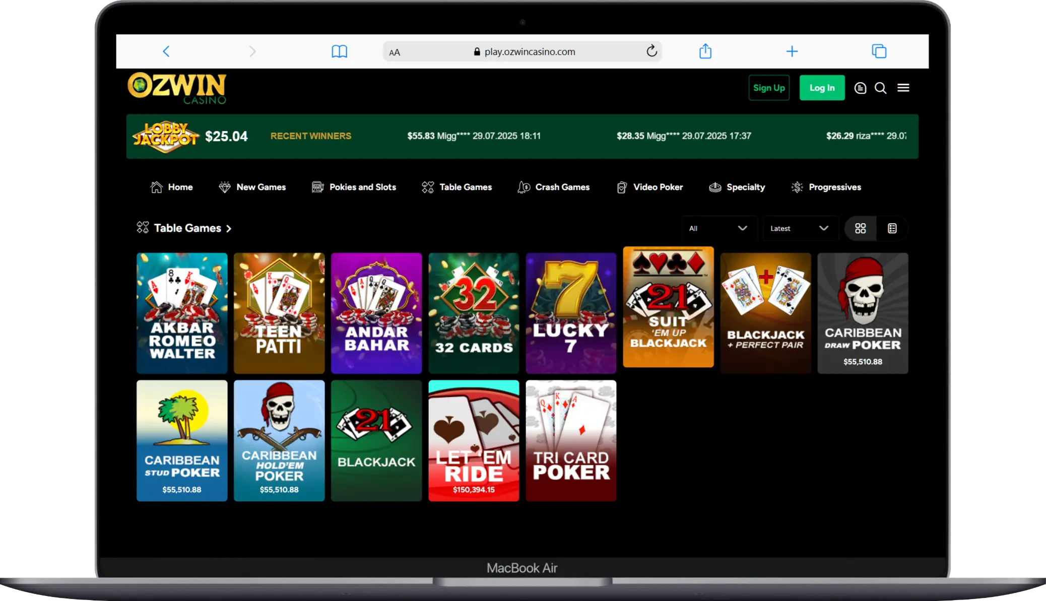Play Table Games at Ozwin Casino Ozwin Casino Table Games