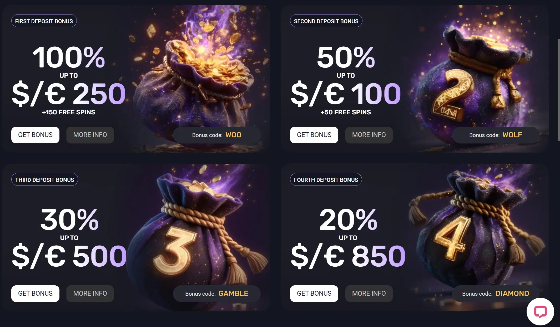 Woo Casino Bonuses
