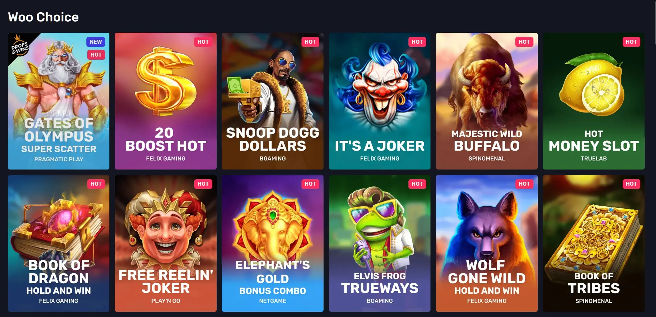 Woo Casino Games