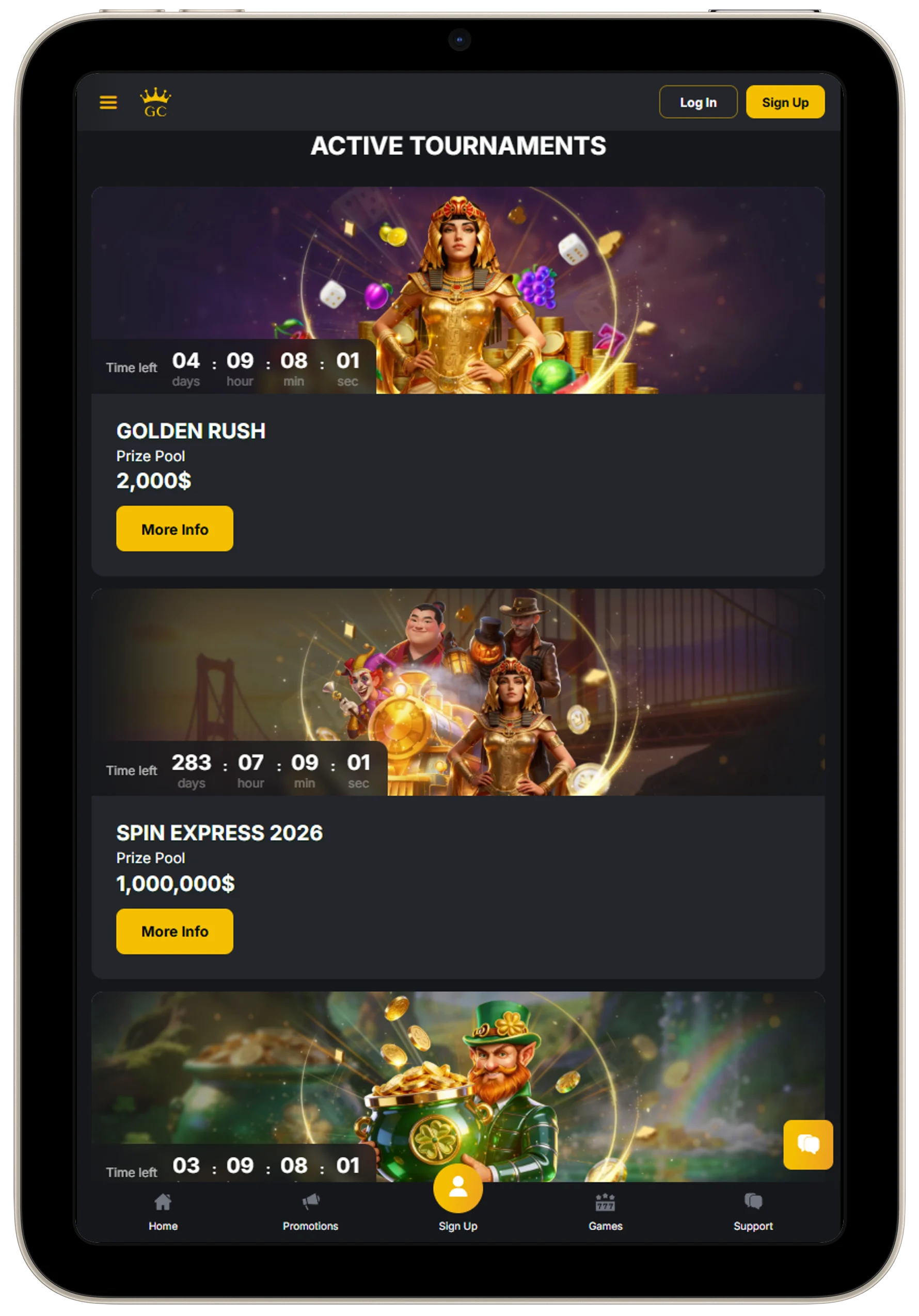 Golden Crown Casino Tournaments